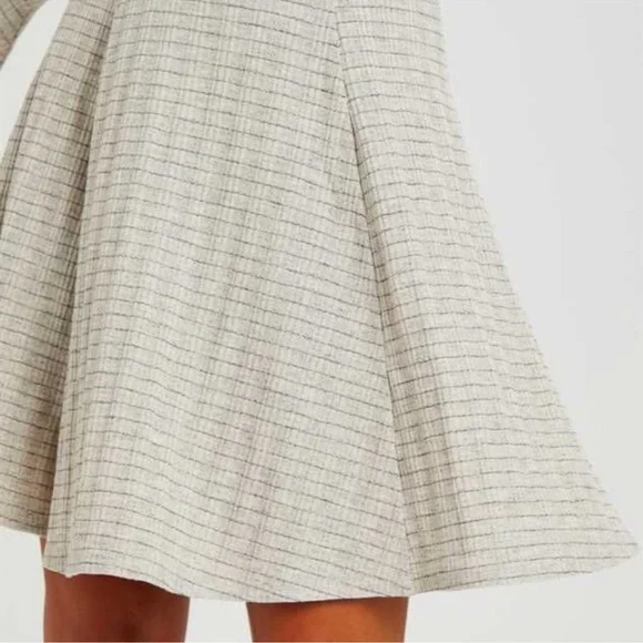 Altar'd State Ivory Taupe Long Bell Sleeve Dress - Picture 3 of 7